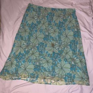 Blue and green skirt